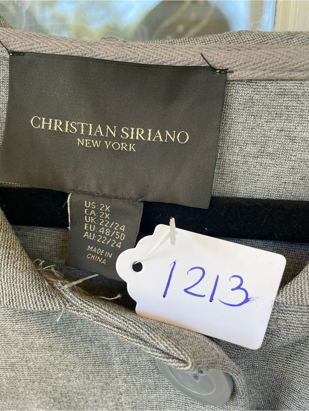 Christian Siriano New York Hooded Swing Coat Jacket Gray 2X Plus Size POCKETS - Picture 8 of 8